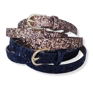 TALBOTS Glitter & Sparkle Belt Set Bundle